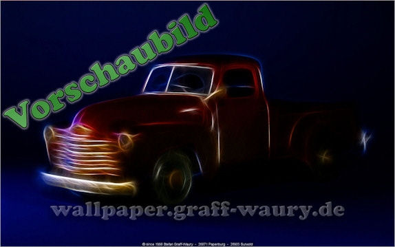 Vorschau zum kostenlosen, lizensierten Wallpaper-Bild: Fractalius - Pick Up Chevrolet - No. II