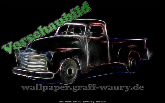 Vorschau zum kostenlosen, lizensierten Wallpaper-Bild: Fractalius - Pick Up Chevrolet - No. III