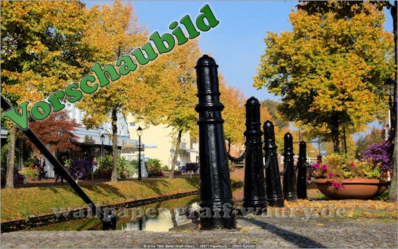 Vorschau zum kostenlosen, lizensierten Wallpaper-Bild: Herbst in Papenburg, Hauptkanal