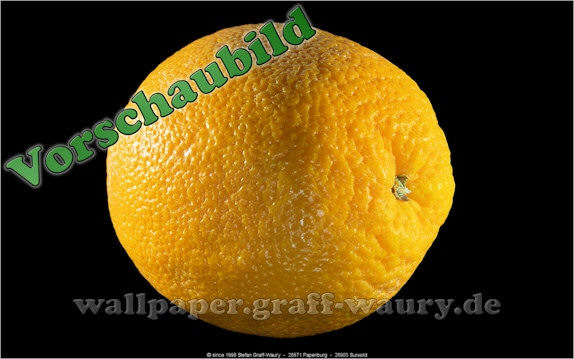 Vorschau zum kostenlosen, lizensierten Wallpaper-Bild: Die Orange