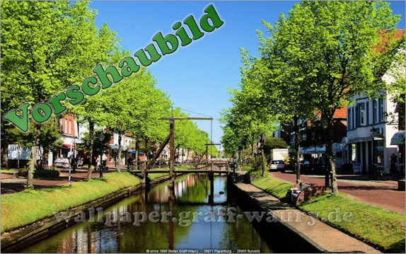 Vorschau zum kostenlosen, lizensierten Wallpaper-Bild: Papenburg - der Hauptkanal