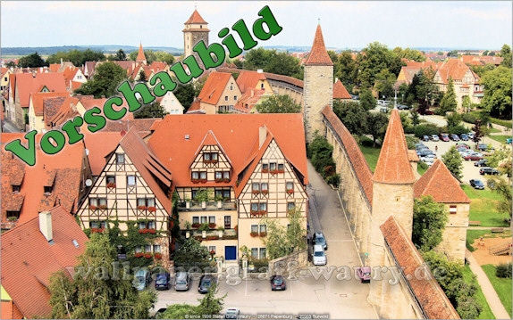 Vorschau zum kostenlosen, lizensierten Wallpaper-Bild: Rothenburg - Die Stadtmauer