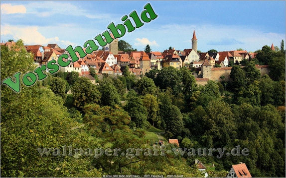 Vorschau zum kostenlosen, lizensierten Wallpaper-Bild: Rothenburg - Das Rothenburg Panorama