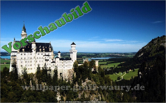 Vorschau zum kostenlosen, lizensierten Wallpaper-Bild: Schloss Neuschwanstein I