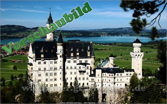 Vorschau zum kostenlosen, lizensierten Wallpaper-Bild: Schloss Neuschwanstein II