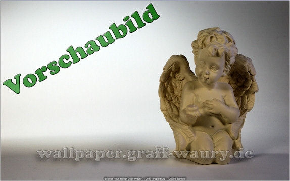 Vorschau zum kostenlosen, lizensierten Wallpaper-Bild: Skulptur... der Engel im Licht