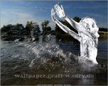 Wallpaper, die deinen Desktop verschnern: Wassershooting - Fotokunst Pic. Nr. 003
