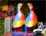 Wallpaper, die deinen Desktop versch�nern: Insel Langeoog - die Skulptur der Enten