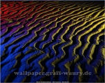 Wallpaper, die deinen Desktop versch�nern: Insel Langeoog - bunte Sandwellen