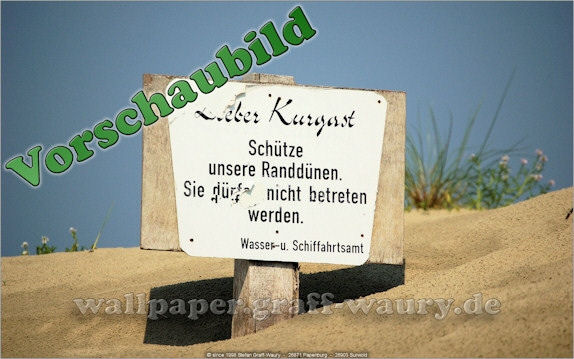 Vorschau zum kostenlosen, lizensierten Wallpaper-Bild: Insel Borkum - Strandbeschreibung