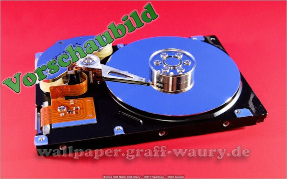Vorschau zum kostenlosen, lizensierten Wallpaper-Bild: Computer... Fujitsu Festplatte MPD3043AT
