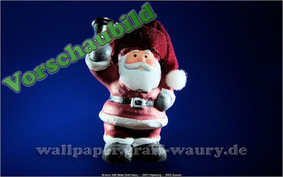 Vorschau zum kostenlosen, lizensierten Wallpaper-Bild: Der lutende Weihnachtsmann