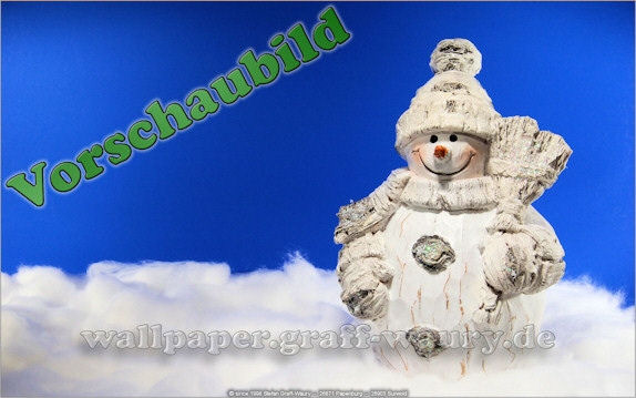 Vorschau zum kostenlosen, lizensierten Wallpaper-Bild: Der Schneemann