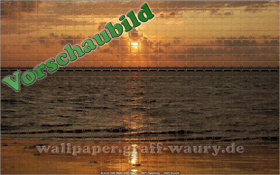 Vorschau zum kostenlosen, lizensierten Wallpaper-Bild: Glasmosaik... Sonnenuntergang