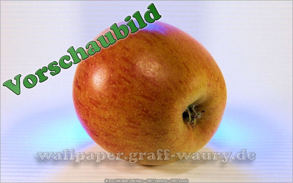 Vorschau zum kostenlosen, lizensierten Wallpaper-Bild: Der Apfel II