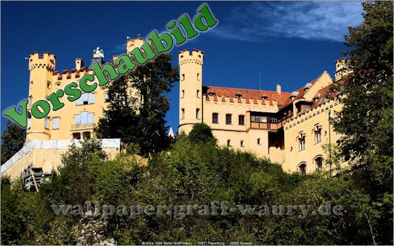 Vorschau zum kostenlosen, lizensierten Wallpaper-Bild: Schloss Hohenschwangau I